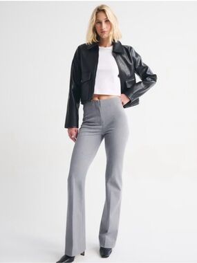 ABERCROMBIE Women’s Grey Straight-Leg Dress Pants